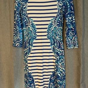 Lilly Pulitzer Blue and White Striped Dress